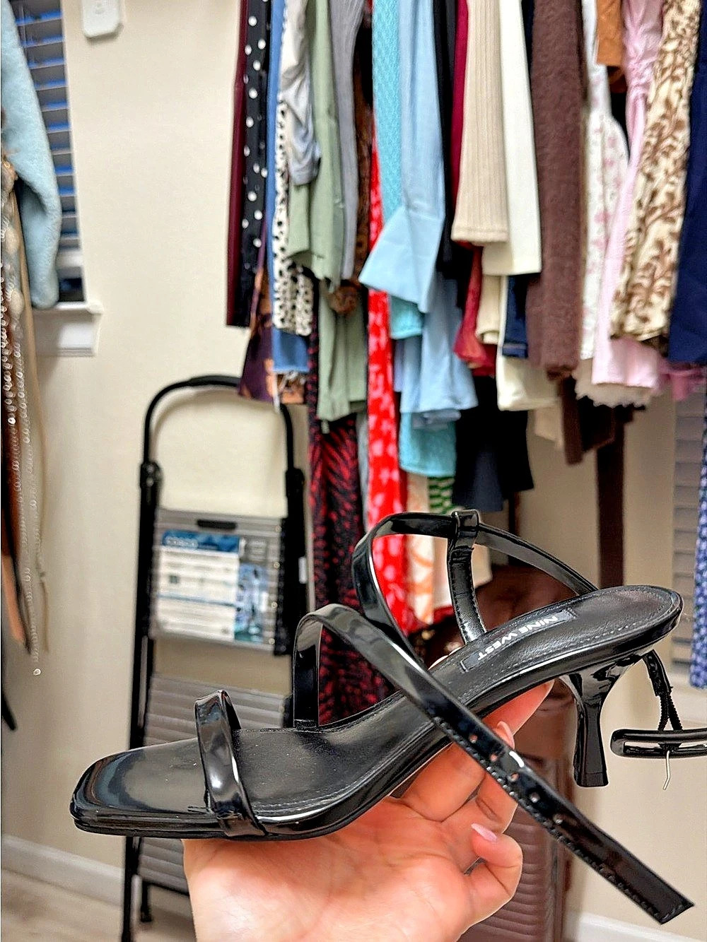 Nine West Mays Strappy Kitten Heel Sandals Black